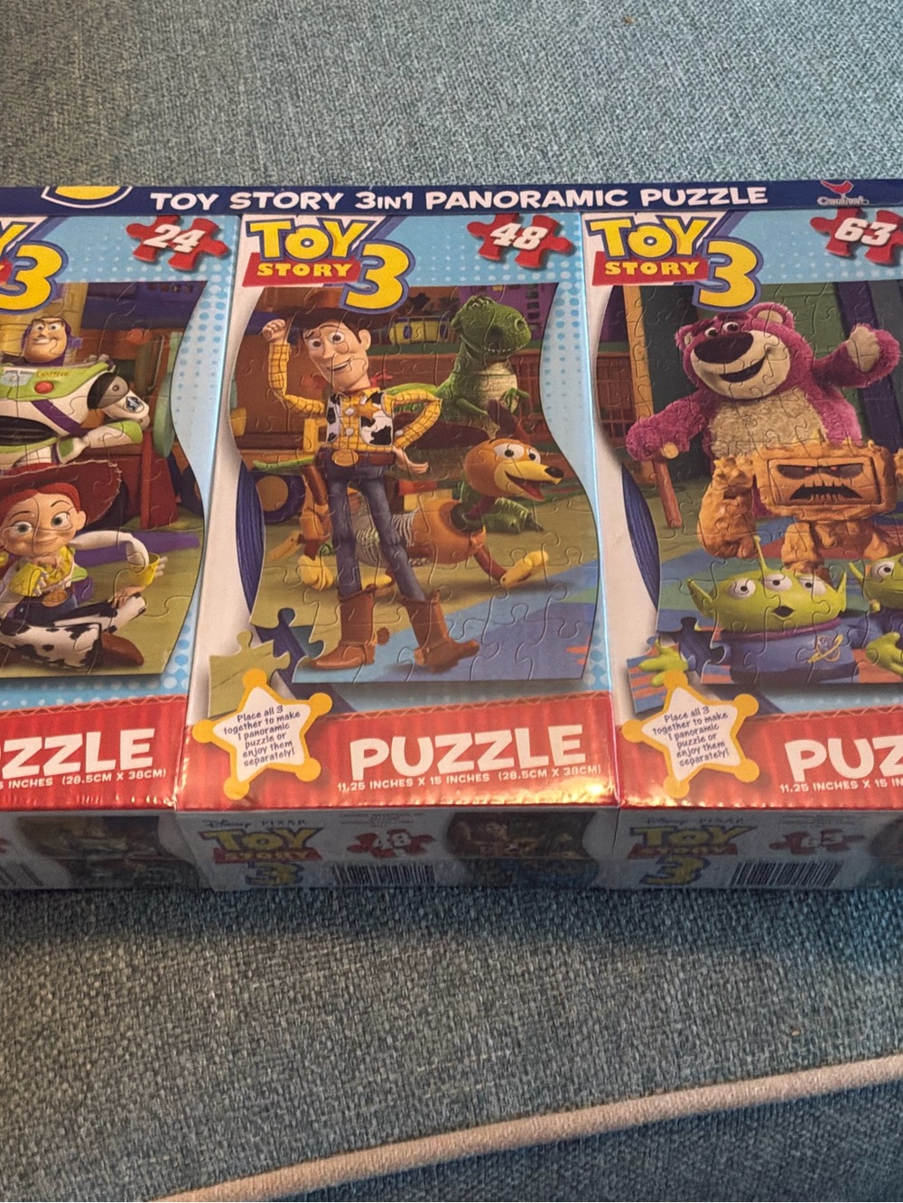 Unopened Toy Story 3 Kids Puzzle Set of 3 puzzles- a Disney collector’s dream